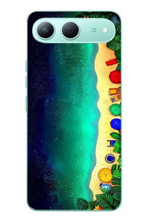 Tecno Spark 40 5G Uyumlu Tatil Kumsal Gecesi Baskılı Silikon Kılıf