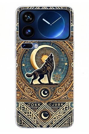 Xiaomi 17 Pro Max Uyumlu Yalnız Kurt Göktürk Baskılı Silikon Kılıf