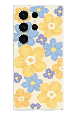 Samsung Galaxy S26 Ultra Uyumlu Soft Pastel Çiçek Bahçesi Baskılı Silikon Kılıf