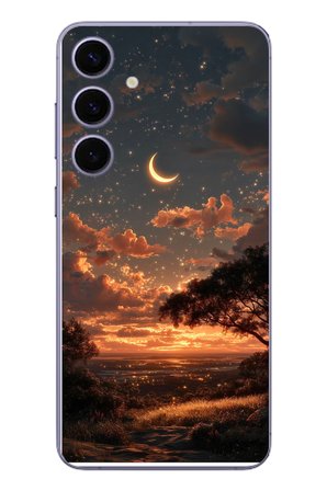 Samsung Galaxy S24 Plus Uyumlu Ay Gecesi Baskılı Silikon Kılıf