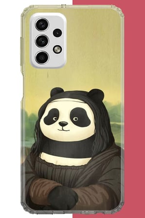 Samsung Galaxy A73 Uyumlu kawaii monapanda Baskılı Silikon Kılıf