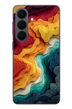 Samsung Galaxy S26 Uyumlu Renk Dalgaları Baskılı Silikon Kılıf