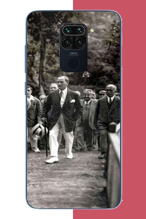 Redmi Note 9 Uyumlu atatürk yürüyüşte Baskılı Silikon Kılıf
