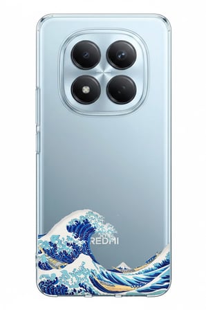 Redmi Note 15 PRO 5G Uyumlu Kanagawa Oki Nami Ura Dalgası Tasarımlı Baskılı Silikon Kılıf
