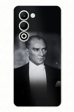 OPPO A5 4G Uyumlu Zarafet ve Asalet: Atatürk Smokinli Baskılı Silikon Kılıf