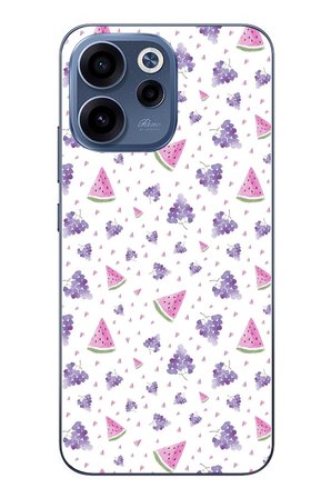 Oppo Reno 15F Uyumlu Karpuz ve Üzümler Baskılı Silikon Kılıf