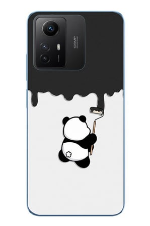 Redmi Note 12S Uyumlu Boyacı Panda Baskılı Silikon Kılıf