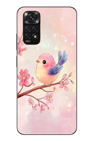 Redmi Note 11 - 11s Uyumlu Dalda ki Kuş Baskılı Silikon Kılıf