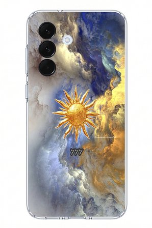 Samsung Galaxy A57 Uyumlu 777 Güneş ve Bulut Tasarım Baskılı Silikon Kılıf