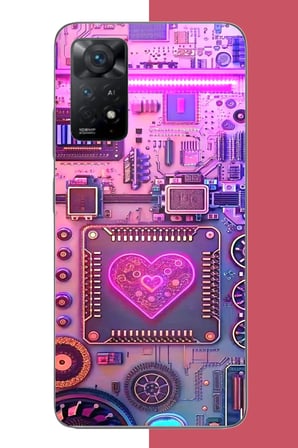 Redmi Note 11E Uyumlu Cyberpunk neon Baskılı Silikon Kılıf