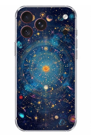 iPhone 18 PRO MAX Uyumlu Yıldız Atlası Kozmik Rehber Baskılı Silikon Kılıf