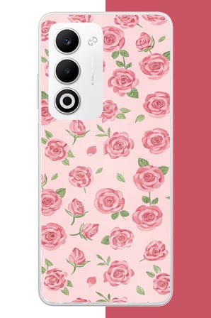 Oppo A5 4G Uyumlu pembe gül Baskılı Silikon Kılıf
