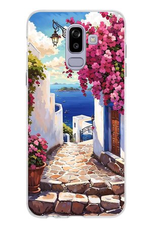 Samsung Galaxy J8-A6 Plus Uyumlu Ege'nin Kayıp Sokakları Baskılı Silikon Kılıf