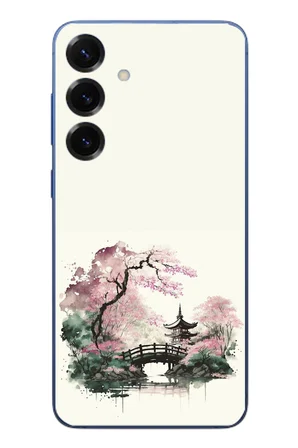 Samsung Galaxy S25 Plus Uyumlu Japon Bahçesi Baskılı Silikon Kılıf