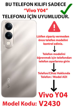 Vivo Y04 Uyumlu Türkiye Harita Detaylı Türk Bayrağı Baskılı Silikon Kılıf