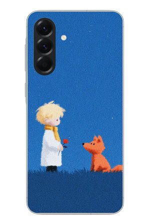 Samsung Galaxy A56 Uyumlu Sarışın Çocuk ve Köpek Baskılı Silikon Kılıf