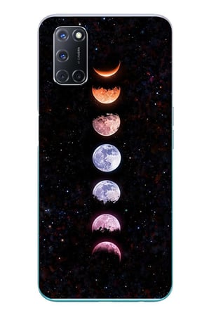 Oppo A52 Uyumlu Tüm Gezegenler Baskılı Silikon Kılıf