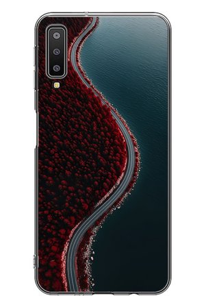 Samsung Galaxy A7 2018 Uyumlu Sonbahar Yolu Baskılı Silikon Kılıf