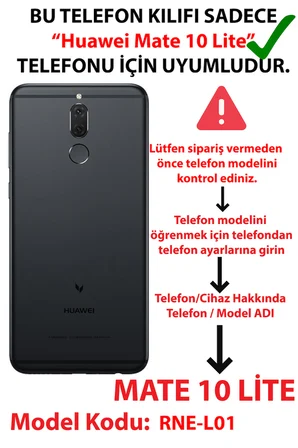 Huawei Mate 10 Lite Uyumlu Türk Milli Takım Izgara Desenli Forma Baskılı Silikon Kılıf