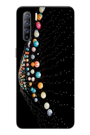 Oppo Reno 3 Uyumlu Gezegenlerin Dansı Baskılı Silikon Kılıf