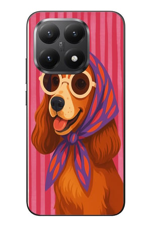 Xiaomi Mi 15T Uyumlu Gözlüklü Köpek Baskılı Silikon Kılıf