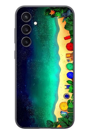 Samsung Galaxy S23 Uyumlu Tatil Kumsal Gecesi Baskılı Silikon Kılıf