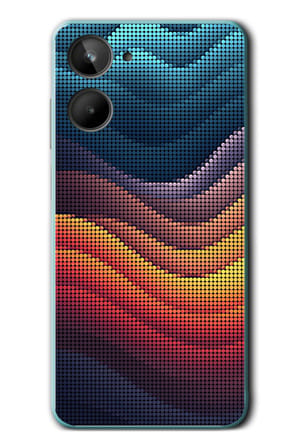 Realme 10 4G Uyumlu Noktalı Renkler Baskılı Silikon Kılıf