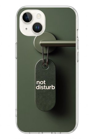 İphone 13/14 Uyumlu Not Disturb Baskılı Silikon Kılıf