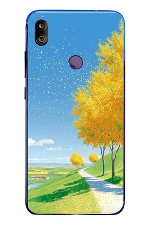 Redmi Note 7 Uyumlu Sarı Sonbahar Ağacı Baskılı Silikon Kılıf