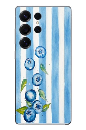 Samsung Galaxy S25 Ultra Uyumlu Yaban Mersinleri Baskılı Silikon Kılıf