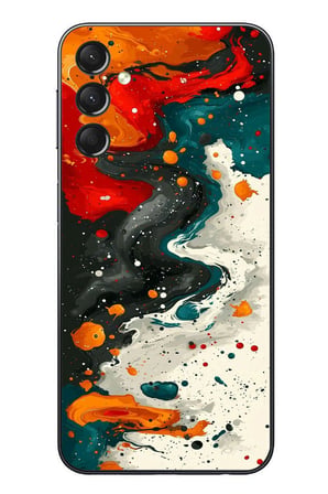 Samsung Galaxy A24 Uyumlu Boya Karışımı Baskılı Silikon Kılıf