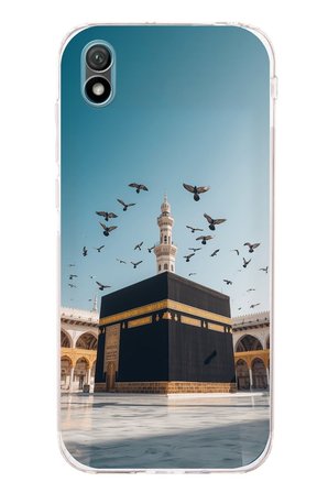 Huawei Y5 2019 - Honor 8S Uyumlu Kabe Umre ve Kuşlar Baskılı Silikon Kılıf