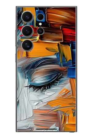 Samsung Galaxy S24 Ultra Uyumlu Göz Boyama Fırçaları Baskılı Silikon Kılıf