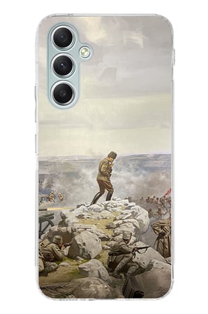 Samsung Galaxy A34 Uyumlu Cephede Komutan Bağımsızlık Atatürk Baskılı Silikon Kılıf