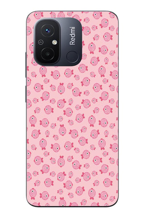 Redmi 12C Uyumlu Pembe Balıklar Baskılı Silikon Kılıf