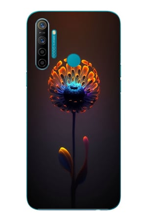 Realme 5i Uyumlu Büyülü Çiçek Baskılı Silikon Kılıf