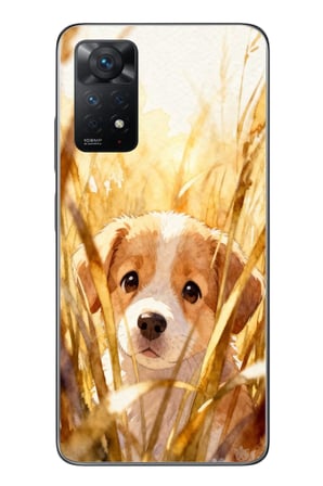 Redmi Note 11 Pro 4G Uyumlu Golden Köpek Baskılı Silikon Kılıf