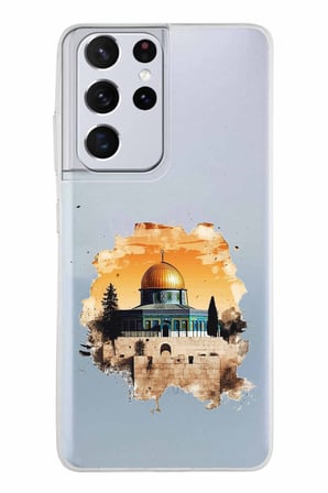 Samsung Galaxy S21 ULTRA Uyumlu Mescid-i Aksa Tasarımlı Baskılı Silikon Kılıf