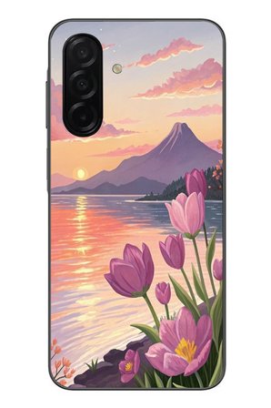 Samsung Galaxy A26 Uyumlu Çiçek Yağlı Boya Baskılı Silikon Kılıf