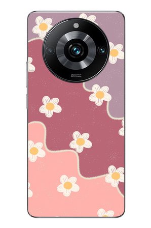 Realme 11 Pro Uyumlu Papatya Dalgaları Baskılı Silikon Kılıf