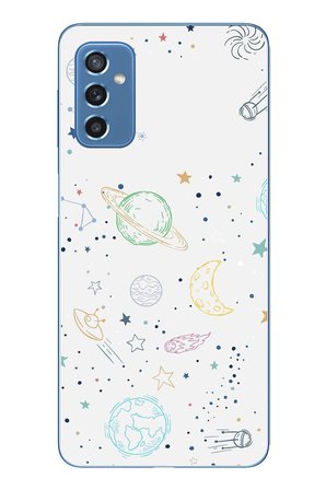 Samsung Galaxy M52 Uyumlu Uzay Yolculuğu Baskılı Silikon Kılıf