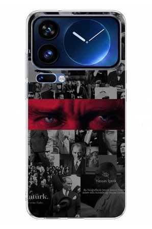 Xiaomi 17 Pro Max Uyumlu Atatürk Gözler Tasarım Baskılı Silikon Kılıf