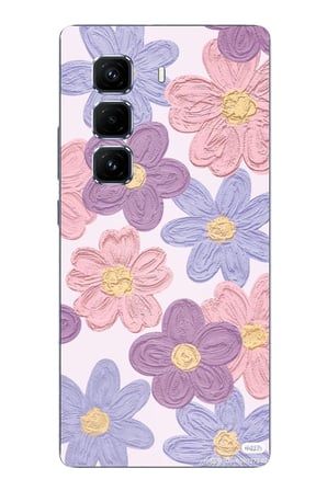 Infinix Hot 50 PRO PLUS+ Uyumlu Renkli Papatyalar Sulu Boya Baskılı Silikon Kılıf