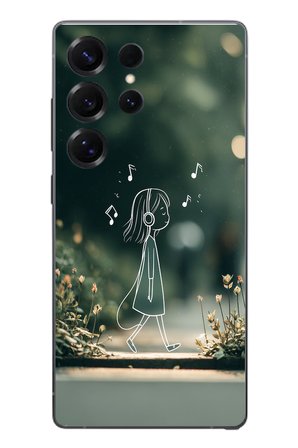 Samsung Galaxy S25 Ultra Uyumlu Neon Kız Çocugu Baskılı Silikon Kılıf