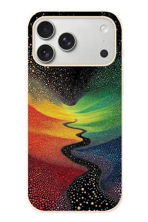 İphone 17 Pro Max Uyumlu Renkli Yollar Baskılı Silikon Kılıf