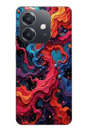 Oppo A3 Uyumlu Dalgaların İz Karışımı Baskılı Silikon Kılıf