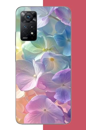 Redmi Note 11E Uyumlu renkli çiçek2.jpeg Baskılı Silikon Kılıf