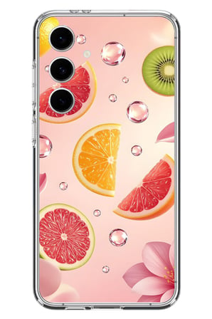 Samsung Galaxy S24 FE Uyumlu Meyve Dilimleri Baskılı Silikon Kılıf