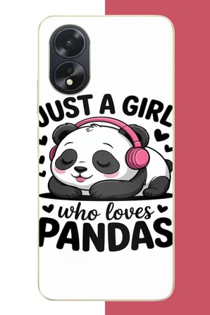 Oppo A38 Uyumlu kawaii panda Baskılı Silikon Kılıf
