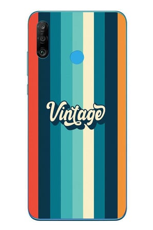 Huawei P30 Lite Uyumlu Vintage Baskılı Silikon Kılıf